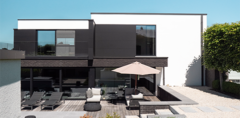 Maison moderne à toit plat