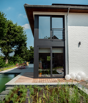 Projet terminé d'une villa haut de gamme en Belgique par un constructeur spécialisé dans la réalisations de maisons uniques