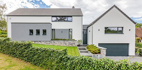 villa contemporaine ouverte sur le jardin